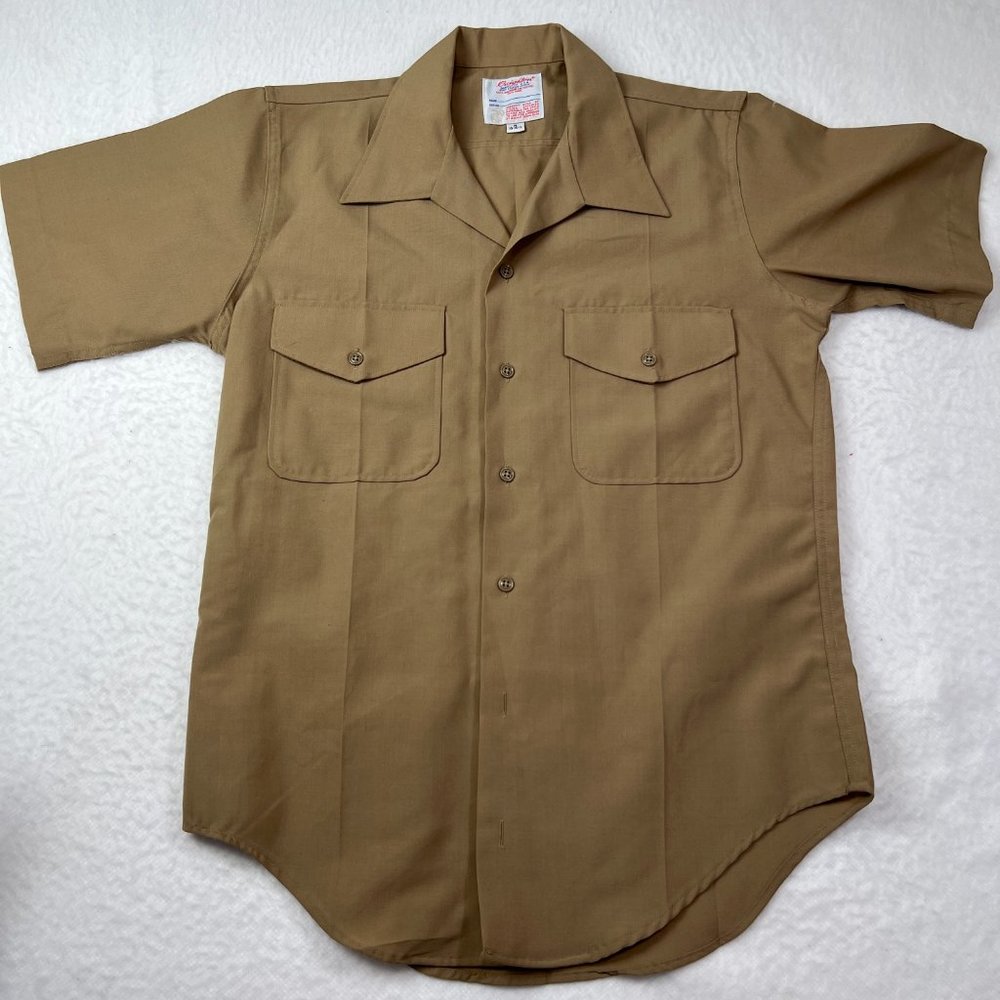 Marine USMC Issued Shirt Sz M 15-15 1/2  Creighton